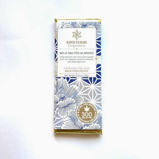 Indico - Milk Salted Almond Chocolate Bar 300mg - 1