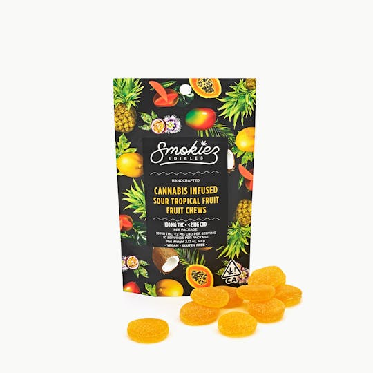 Smokiez Edibles - Sour Tropical Fruit Chews, 100 mg - CA - 1