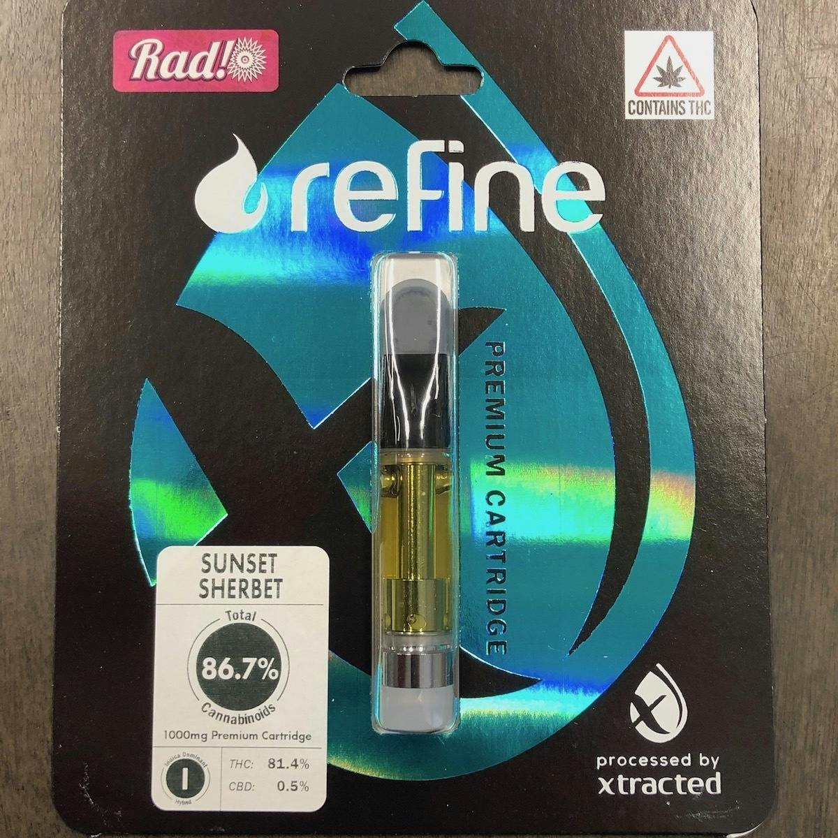 Refine New England (Medical) - Sunset Sherbet Distillate Cartridge (1 Gram) - 1