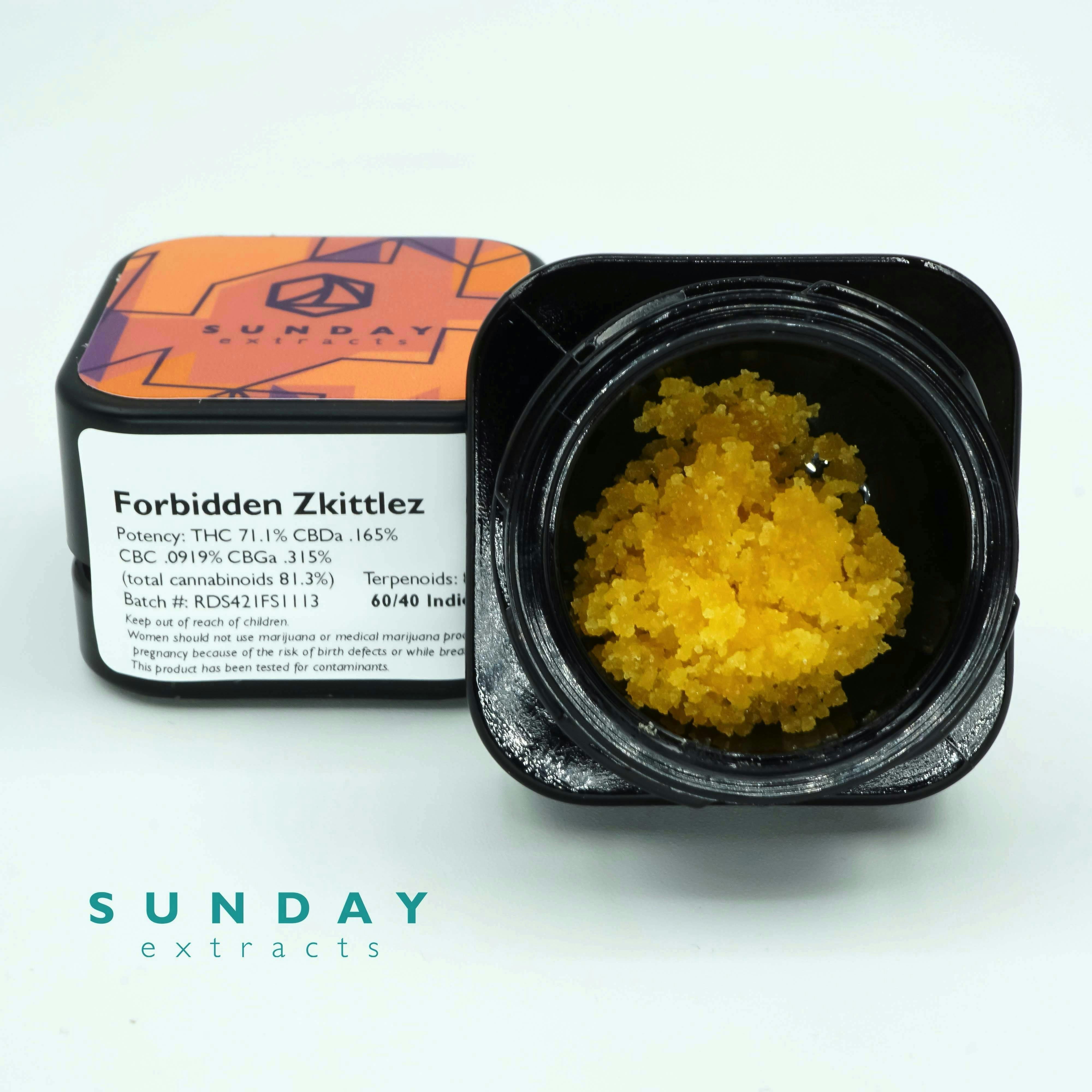 Sunday Extracts - 1g Concentrate Forbidden Zkittlez - 1