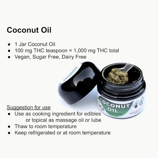 Madame Munchie - COCONUT OIL Cooking Edible or Topical Oil 1,000mg Jar - 1
