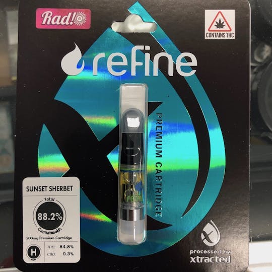 Refine New England (Medical) - Sunset Sherbet Distillate Cartridge (1/2 Gram) - 1