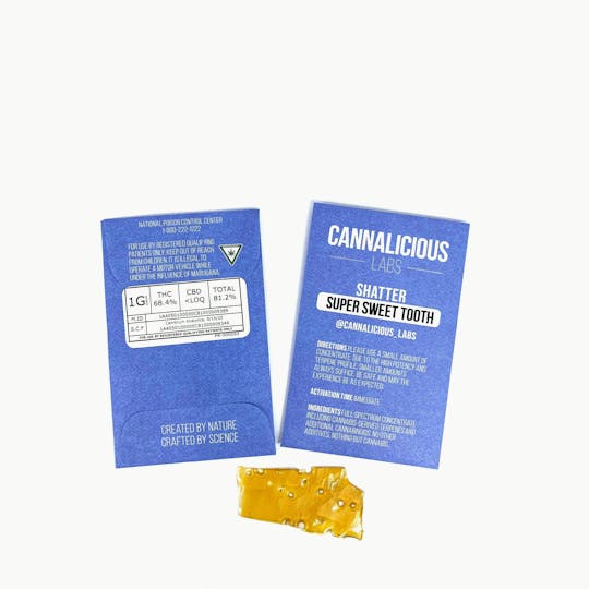 Cannalicious Labs - Super Sweet Tooth Shatter - 1