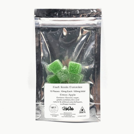 High Striker Farm - 10mg THC Sour Green Apple Gummy Squares - 1