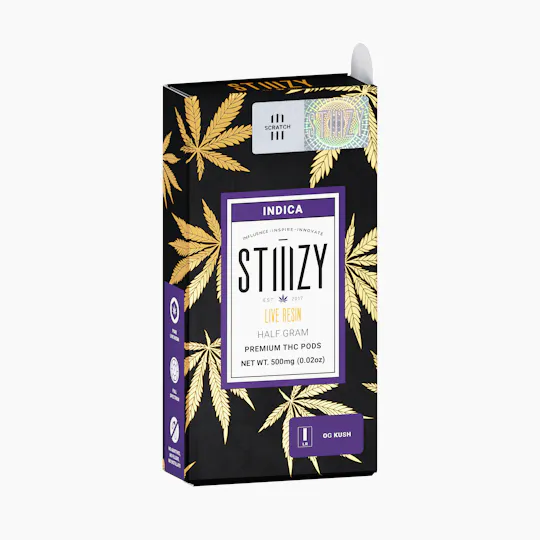 STIIIZY - Vape Cartridge - OG KUSH .5G Live Resin Pod - STIIIZY - 1