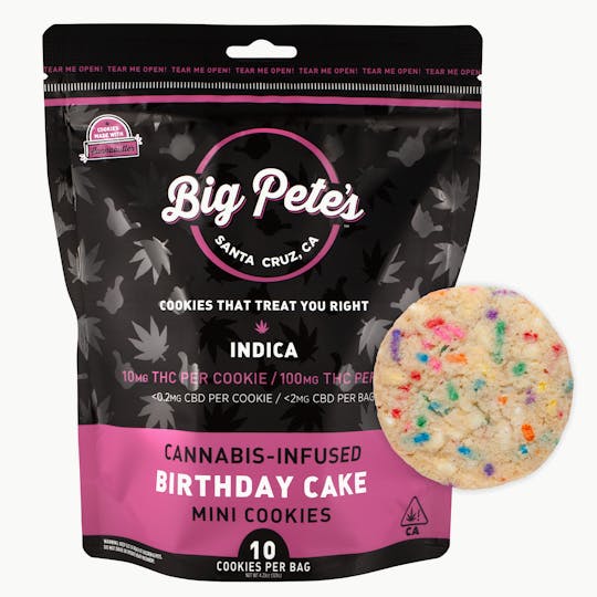 Big Pete's Treats - Birthday Cake Cookies 100mg Indica (10pk) - 1