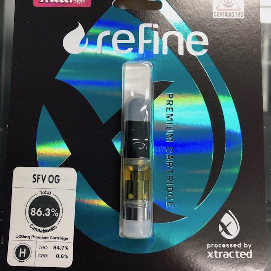 Refine New England (Medical) - SFV OG Distillate Cartridge (1/2 Gram) - 1