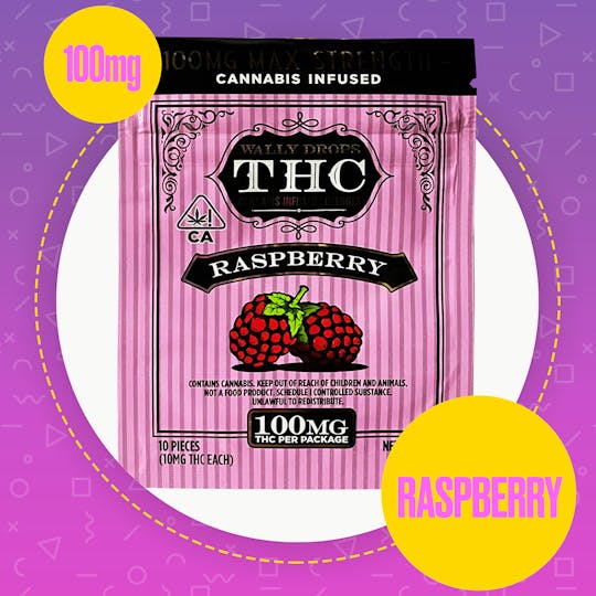 Wally Drops - Wally Drops THC Lozenges 100mg - Raspberry - 1