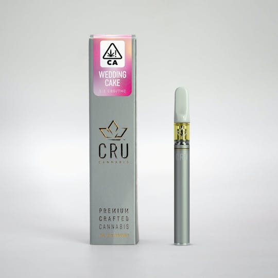 CRU Cannabis - Wedding Cake 1:1 CBD/THC (0.3ML Disposable Pen) - 1