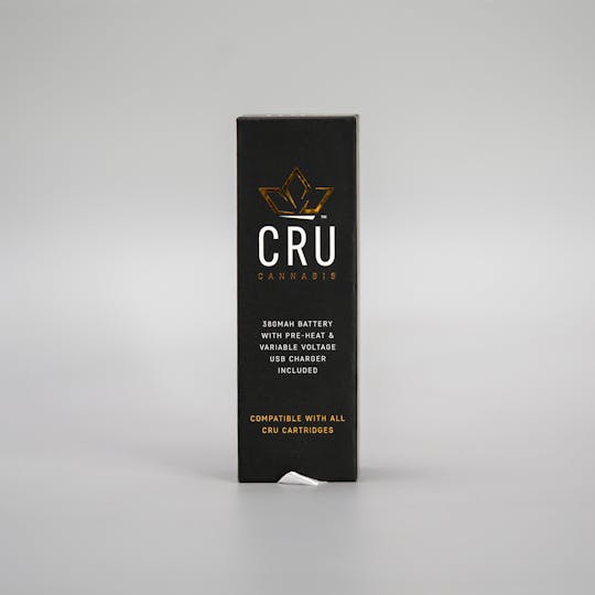 CRU Cannabis - CRU Black Battery 380MAH (510 Compatible) - 1