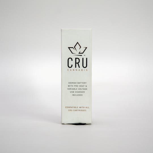 CRU Cannabis - CRU White Battery 380MAH (510 Compatible) - 1