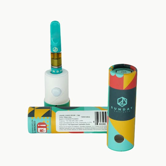 Sunday Extracts - 0.5g Cured Resin Cartridge Pina Loca - 1