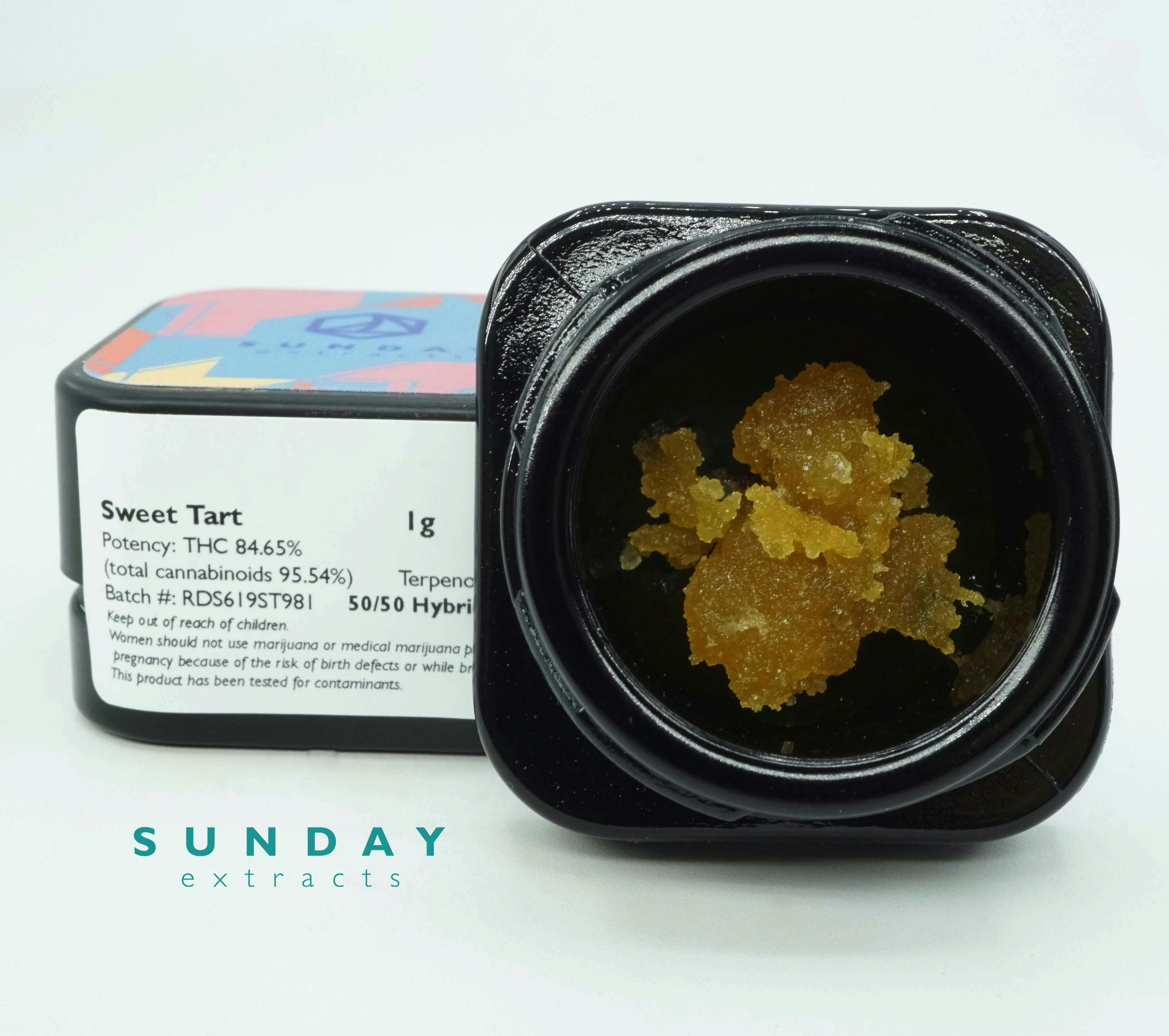Sunday Extracts - 1g Concentrate Cured Resin - Sweet Tart - 1