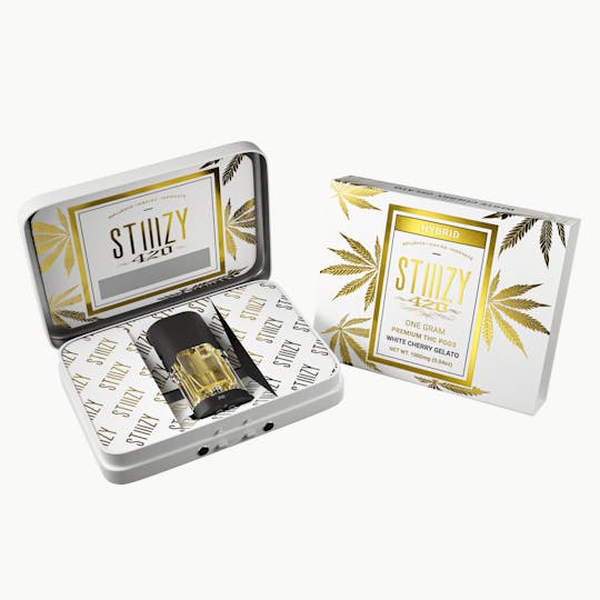 STIIIZY - Vape Cartridge - 420: WHITE CHERRY GELATO 1G Original THC Pod - STIIIZY - 1