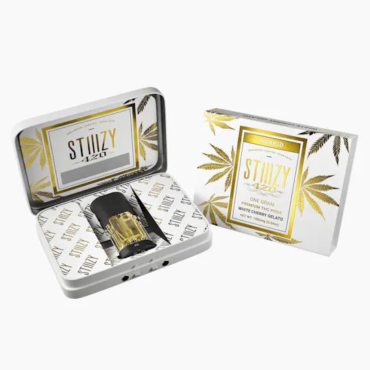 STIIIZY - Vape Cartridge - 420: WHITE CHERRY GELATO 1G Original THC Pod - STIIIZY - 1