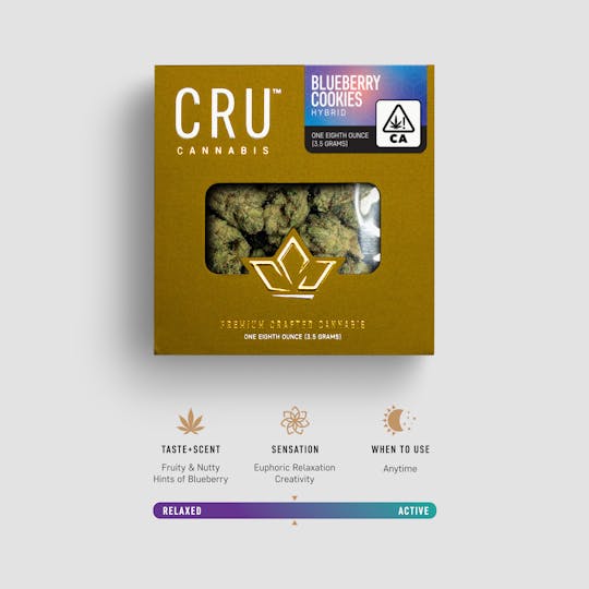 CRU Cannabis - Blueberry Cookies (3.5 Grams) - 1