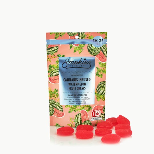 Smokiez Edibles - Watermelon THC:CBD 1:1 , 100mg THC / 100 mg CBD - 1