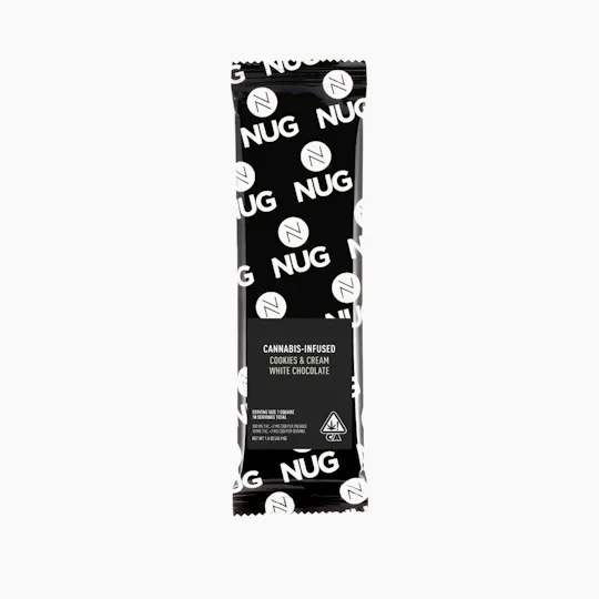 NUG - NUG Chocolate Bar | Cookies & Cream White Chocolate | 100mg | Single - 1