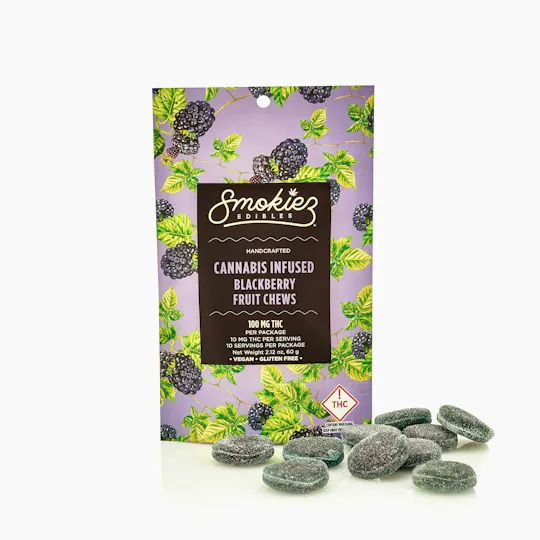 Smokiez Edibles - Blackberry Fruit Chews | 100mg | 10ct | 100mg/ea - 1