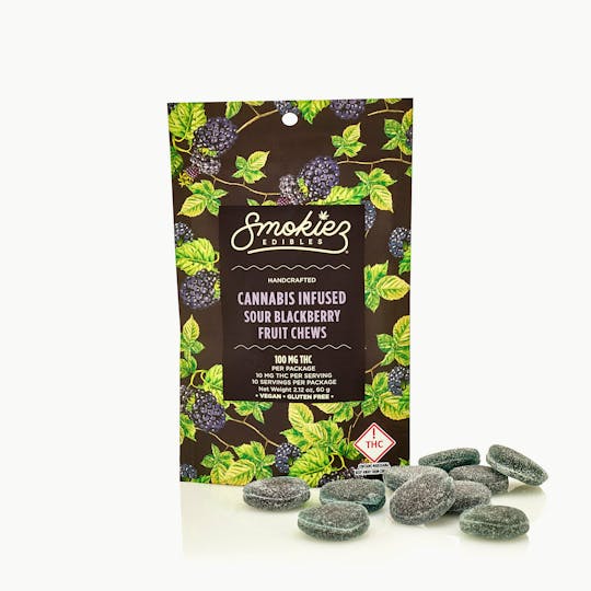 Smokiez Edibles - Sour Blackberry Fruit Chews, 100 mg - CO - 1