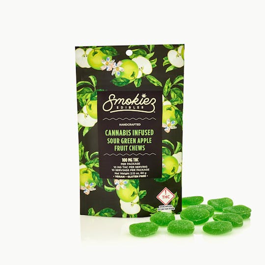 Smokiez Edibles - Sour Green Apple Fruit Chews, 100 mg - CO - 1