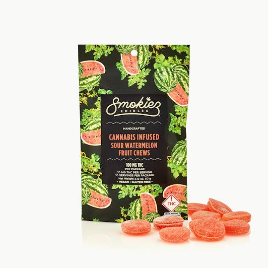 Smokiez Edibles - Sour Watermelon Fruit Chews, 100 mg - CO - 1