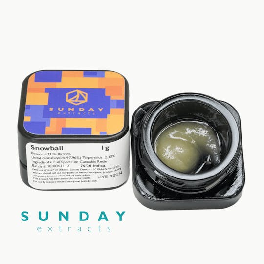 Sunday Extracts - 1g Concentrate Snowball - 1