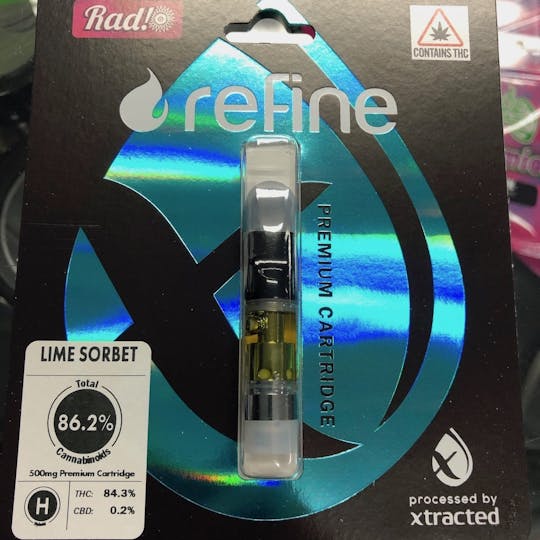 Refine New England (Medical) - Lime Sorbet Distillate Cartridge (1/2 Gram) - 1