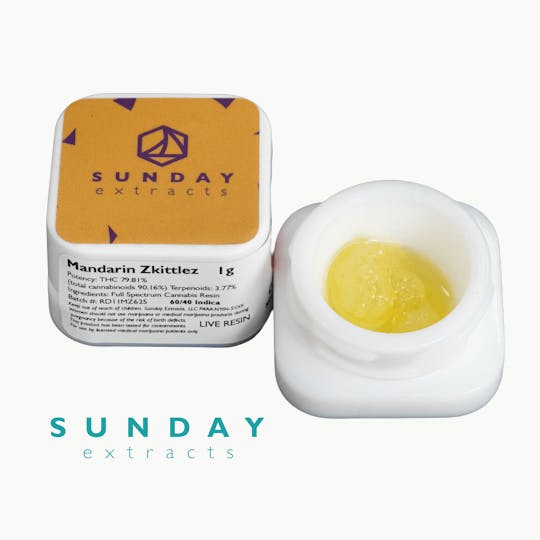 Sunday Extracts - 1g Concentrate Mandarin Zkittlez - 1