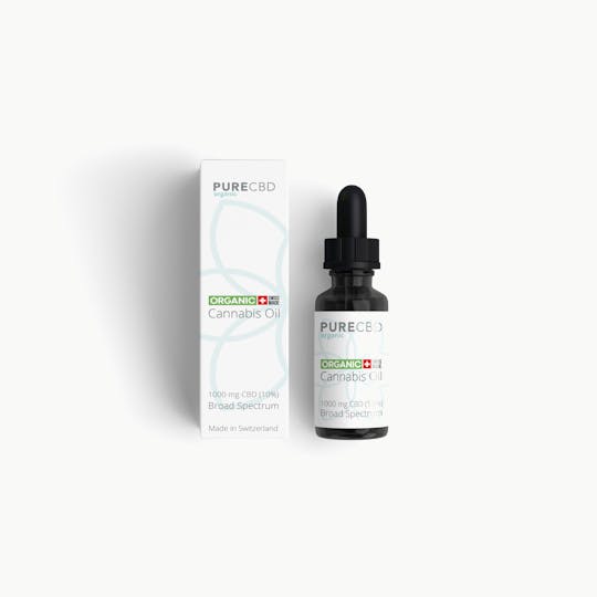 Pure Organic CBD - Broad Spectrum 10% CBD Oil Tincture - THC Free - - 1
