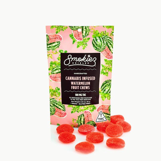 Smokiez Edibles - Watermelon HYBRID Fruit Chews, 100 mg THC - NV - 1