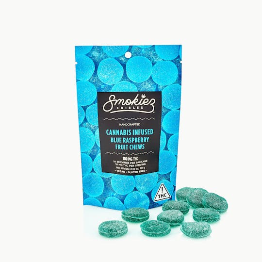 Smokiez Edibles - Blue Raspberry Fruit Chews, 100 mg THC - NV - 1