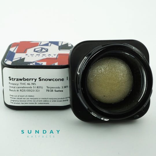 Sunday Extracts - 1g Concentrate Strawberry Snow Cone - 1