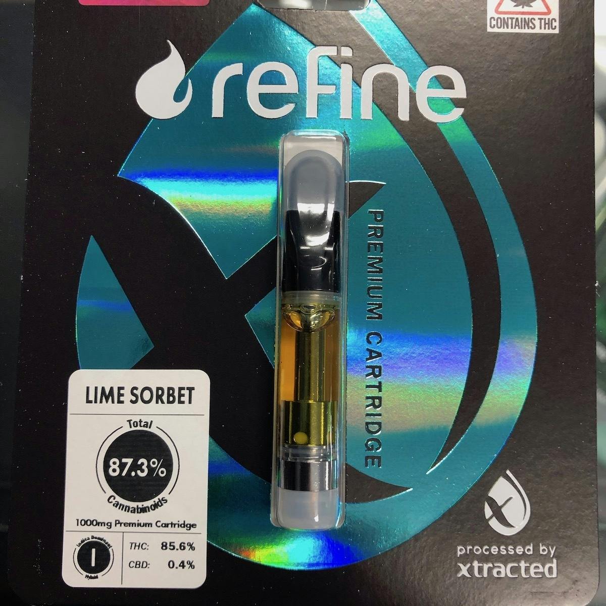 Refine New England (Medical) - Lime Sorbet Distillate Cartridge (1 Gram) - 1