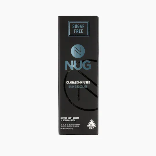 NUG - NUG Chocolate Bar | Sugar Free Dark Chocolate | 100mg | Single - 1