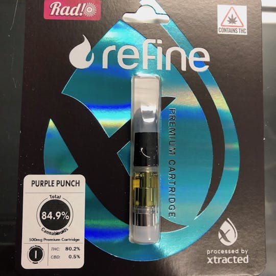 Refine New England (Medical) - Purple Punch Distillate Cartridge (1/2 Gram) - 1