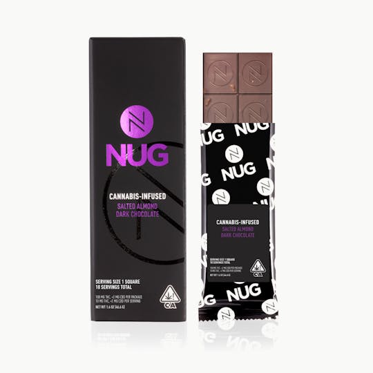 NUG - NUG Chocolate Bar - Salted Almond Dark Chocolate - 1