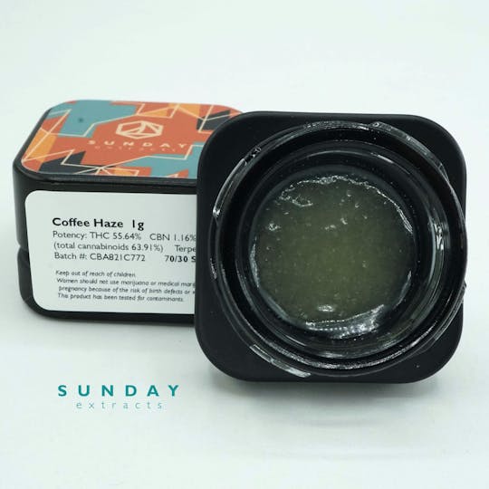 Sunday Extracts - 1g Concentrate Cured Resin - Coffee Haze - 1