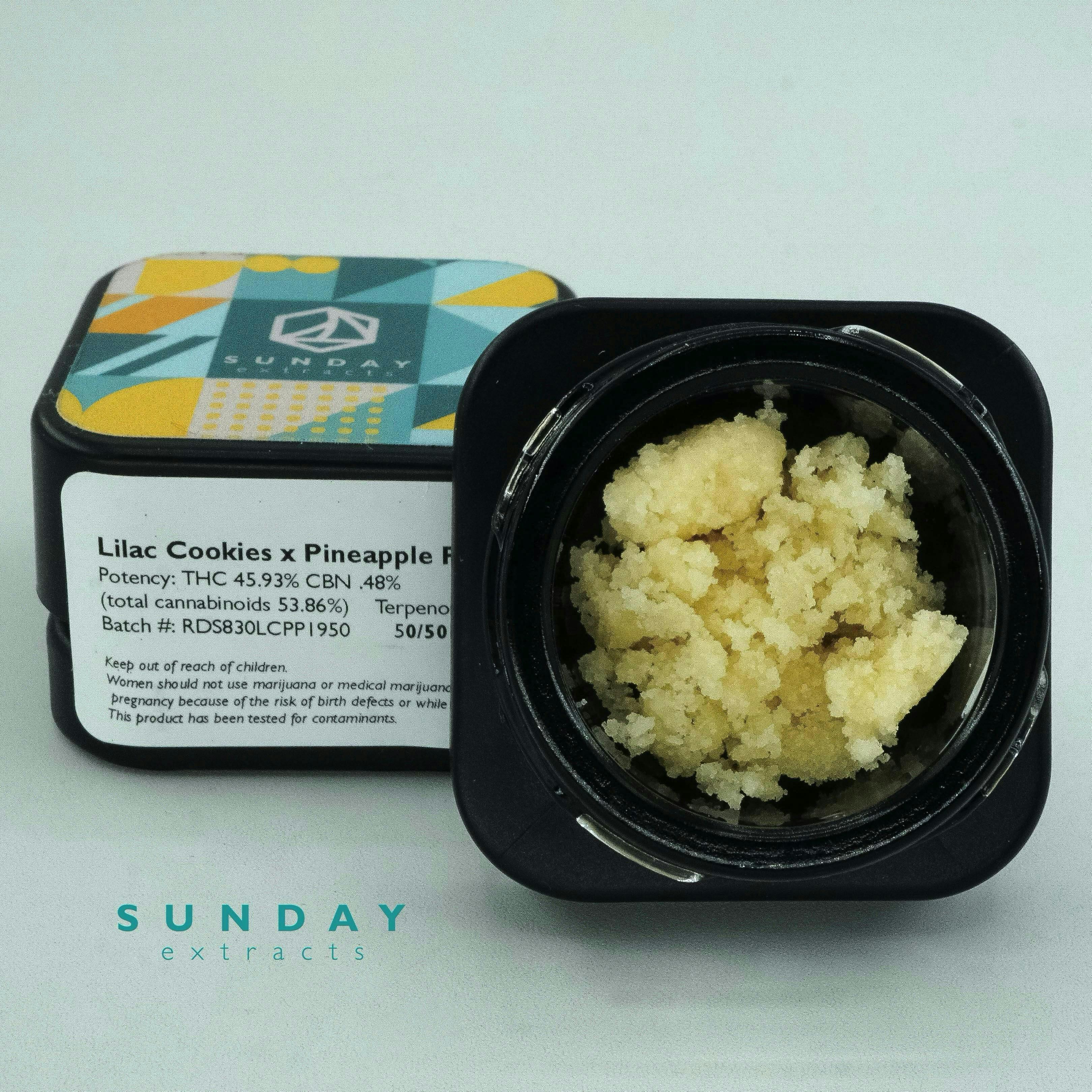 Sunday Extracts - 1g Concentrate Cured Resin - LilacCook x Preserve - 1