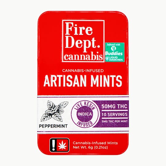 Fire Dept. Cannabis - 50mg Artisan Mints - Peppermint Indica - 1