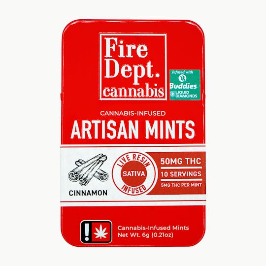 Fire Dept. Cannabis - 50mg Artisan Mints - Cinnamon Sativa - 1
