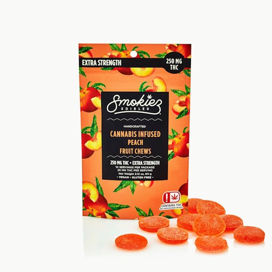 Smokiez Edibles - Peach Fruit Chews - 250mg THC - OK - 1