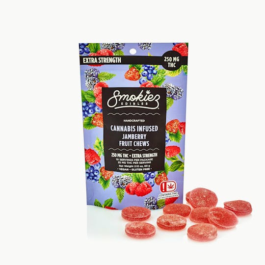 Smokiez Edibles - Jamberry Fruit Chews - 250mg THC - OK - 1