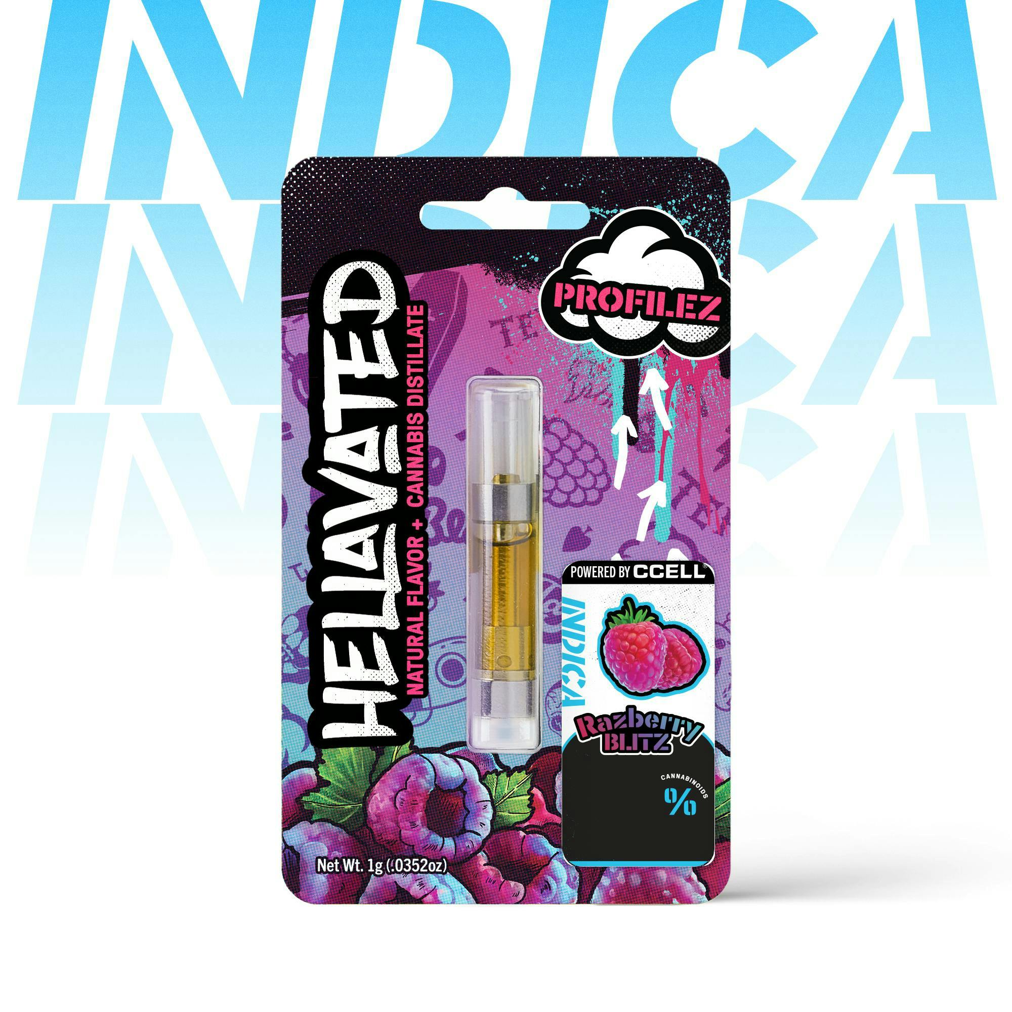 Hellavated - Razberry Blitz Profilez Cartridge 1g - 1