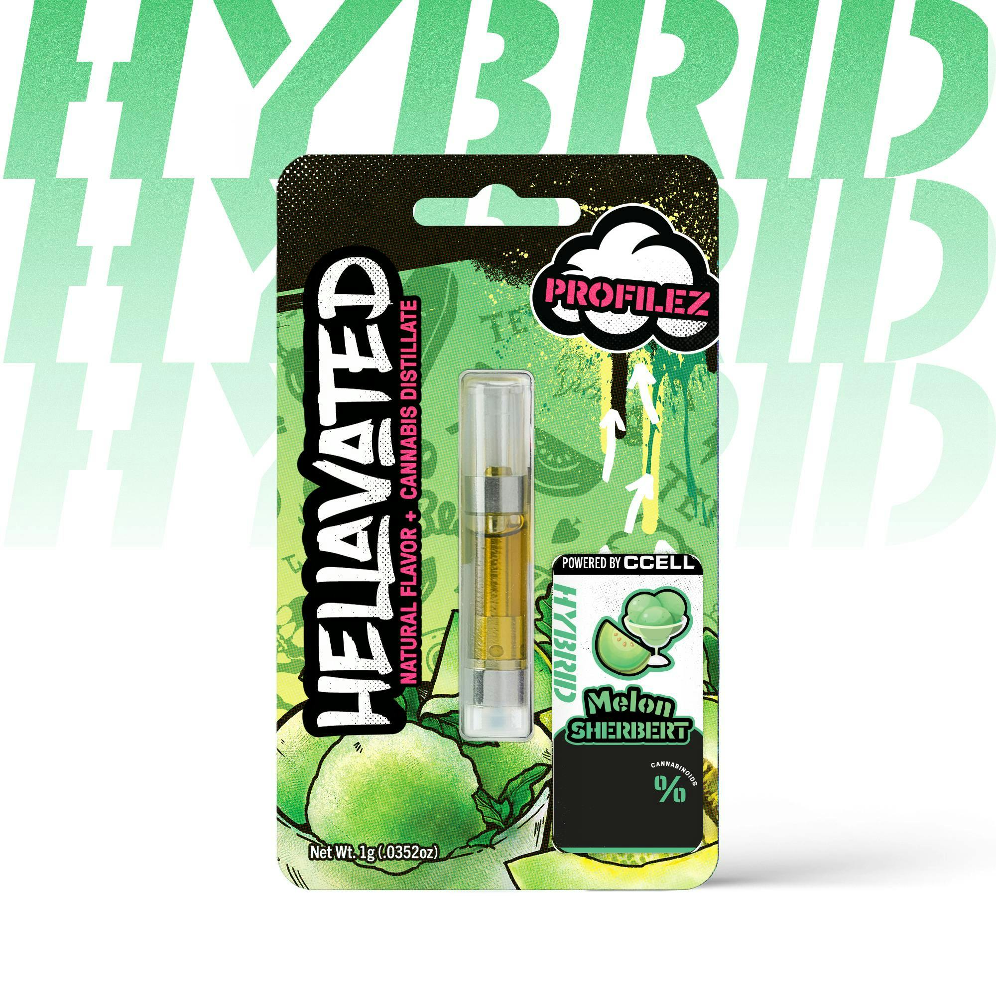 Hellavated - Melon Sherbert Profilez Cartridge 1g - 1