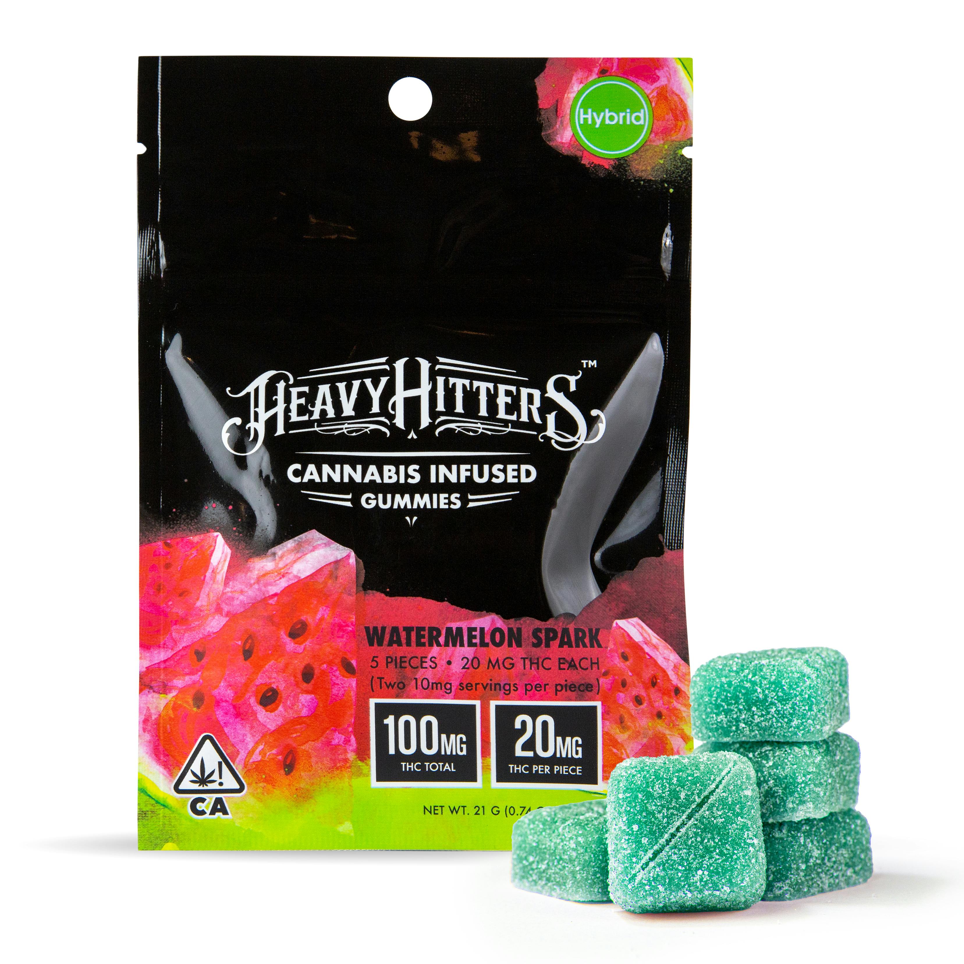 Heavy Hitters - Ultra Potent Infused Gummy - Watermelon Spark (H) - 1