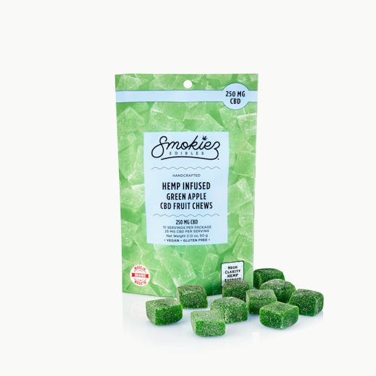 Smokiez Edibles - Green Apple Fruit Chews - 250 mg CBD - ME - 1