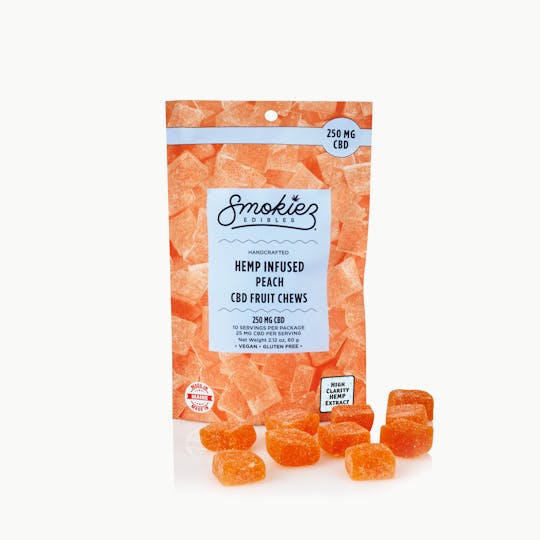 Smokiez Edibles - Peach Fruit Chews - 250 mg CBD - ME - 1
