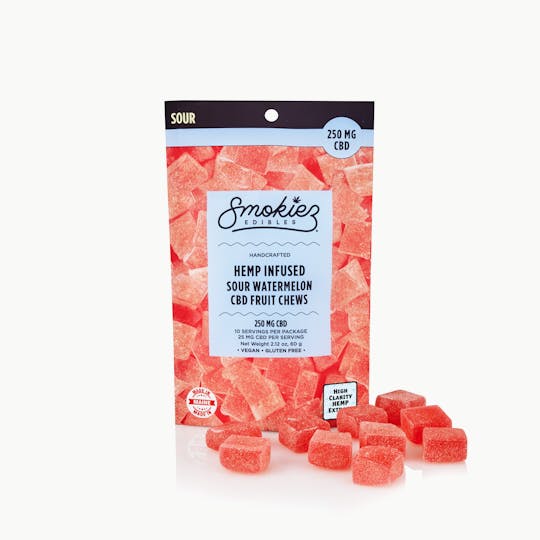 Smokiez Edibles - Sour Watermelon Fruit Chews - 250 mg CBD - ME - 1