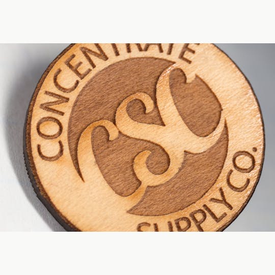 Concentrate Supply Co. CSC - CSC Custom Wood Lapel Pin by Fat Freddy Creations - 1